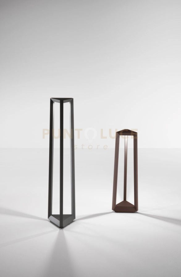PALETTO LUCIFER PICCOLO DA ESTERNO LED 4000K 780LM 12W IP65 CORTEN H.56,6CM