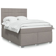 Giroletto a Molle con Materasso Tortora 140x190 cm in Tessuto 3290487