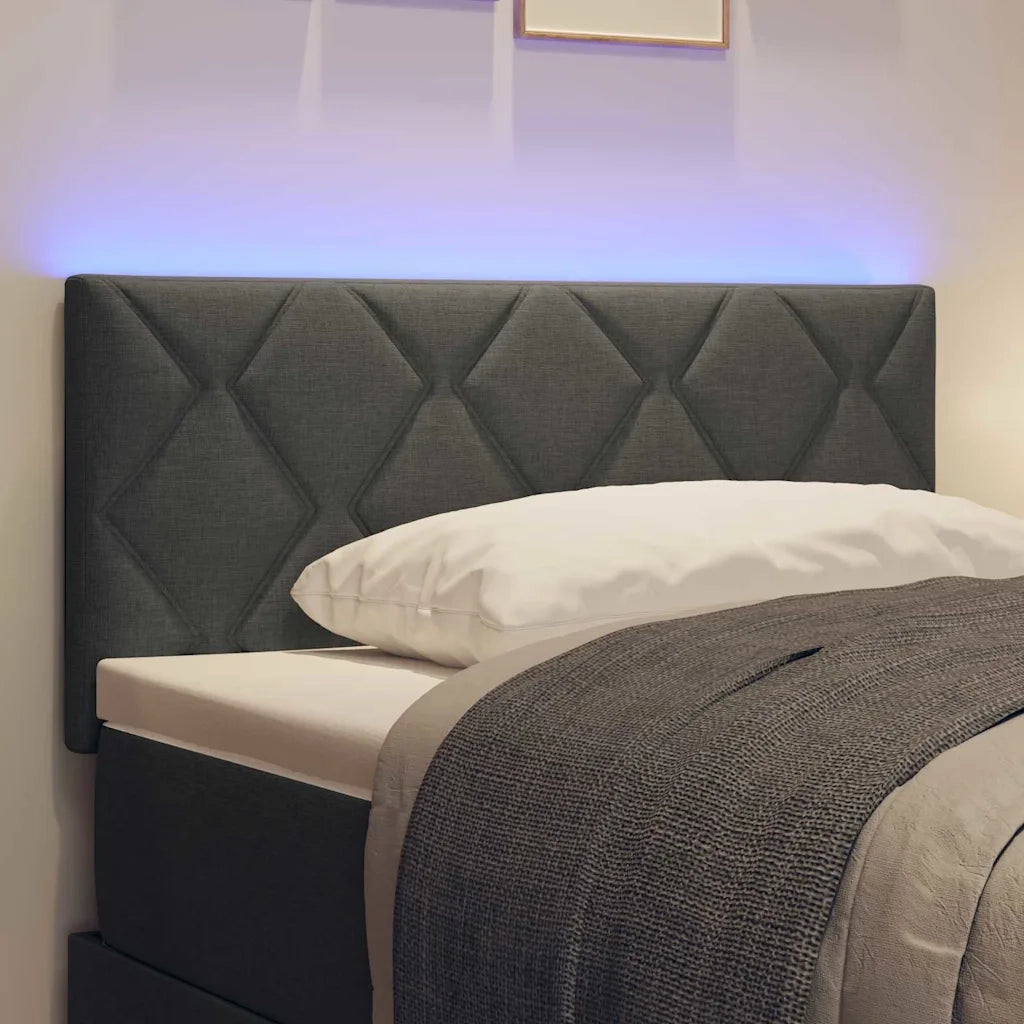 Testiera LED Grigio 90 cm Tessuto 3338188