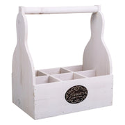 Cesto portafiori in legno bianco 26x17,5x10/30h