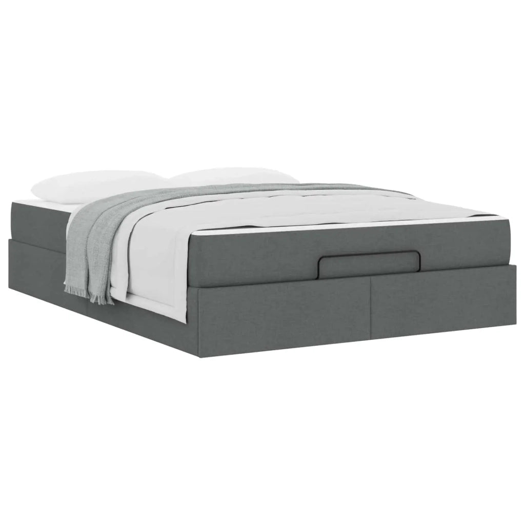 Struttura letto con materasso 2 pcs Grigio Sfumato Tessuto