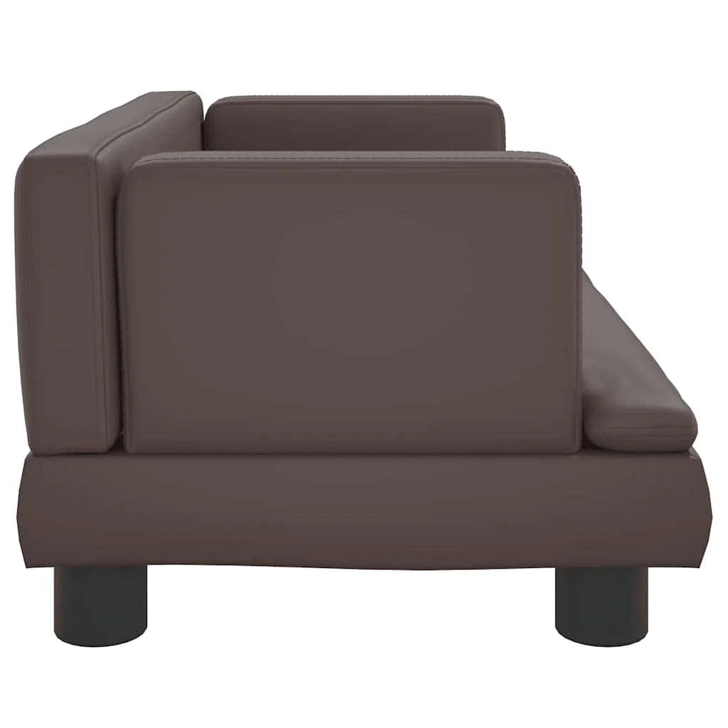 Divano letto per cani comodo 60 x 40 x 30 cm in similpelle marrone 02_0042721