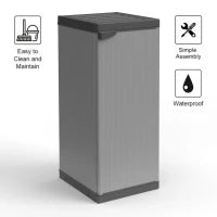 MONGARDI Armadio in Resina 1 Anta con ripiano Regolabili (Interno/Esterno) 34x40x85