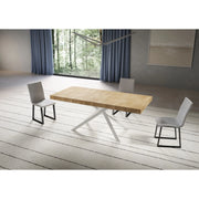 Tavolo allungabile 180/284x90 cm Niket telaio Bianche - Noce
