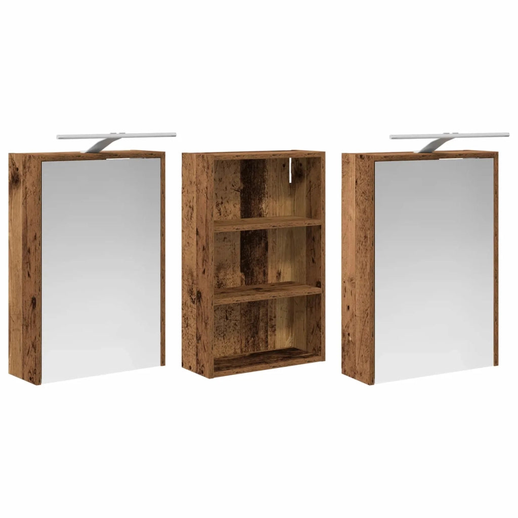 Set di Armadi da Bagno 3 pz 126 x 16 x 62.5 cm 3403838