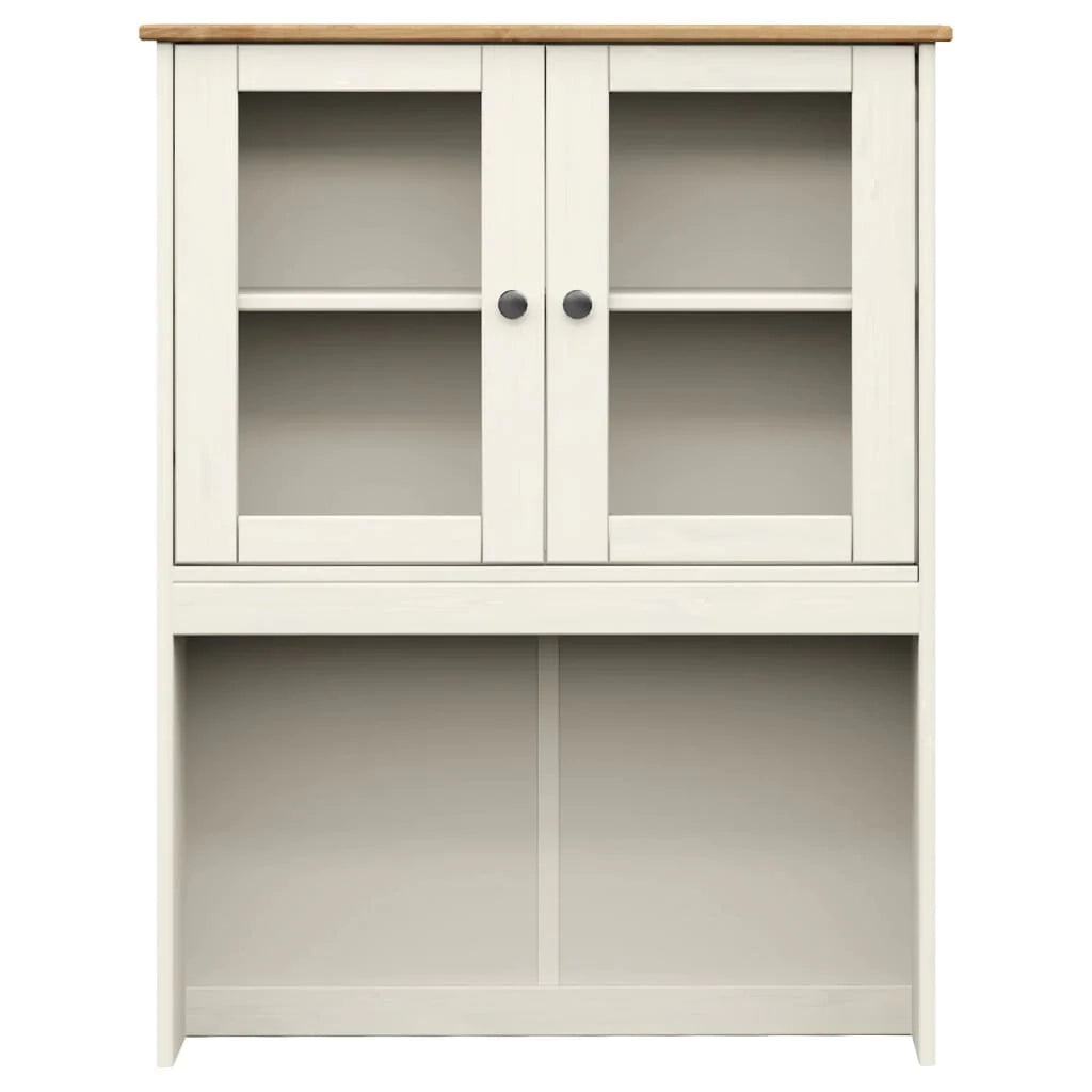 Buffet credenza cassettiera armadio mobile contenitore organizer cucina soggiorno salotto alto 80 x 40 x 176 cm legno massello di pino bianco 02_0035662
