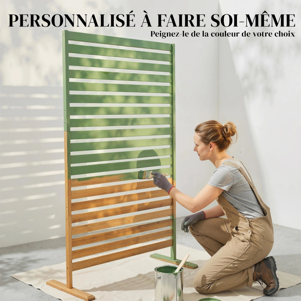 Paravent per Esterno in Legno ¨C zephmum ¨C 80x40x170 cm Marrone