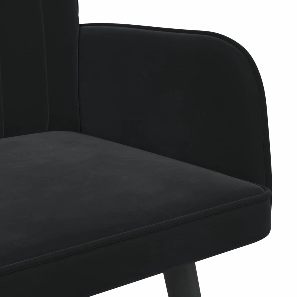 Sofa a Due Posti Nero 115 x 61 x 87 cm Velluto 42028955
