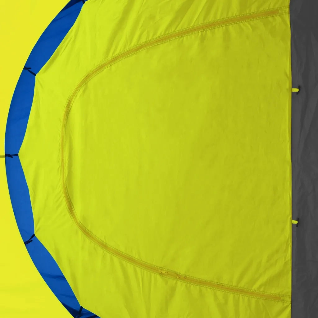 Tenda da Campeggio in Poliestere per 9 Persone-Tenda per Famiglie Blu e Giallo