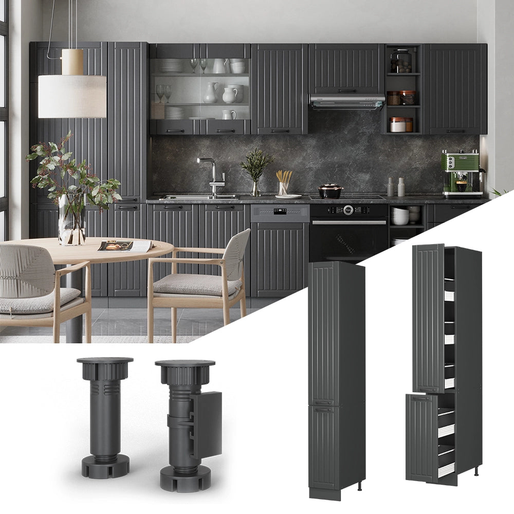 Vicco Mobiletto base per cucina Grigio scuro 30 cm