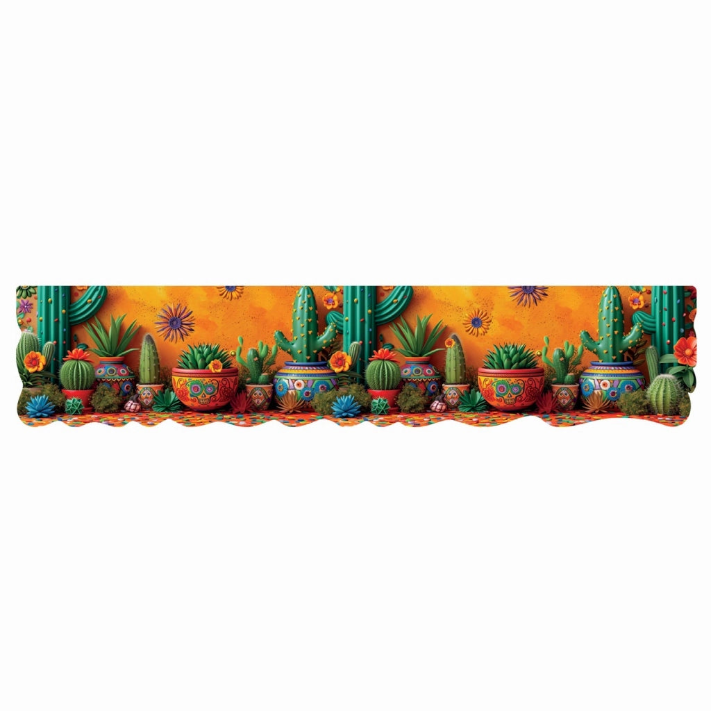 Tappeto Cucina Gomma Pvc Stampa Digitale HD Piante Cactus Moderno Sagomato Antimacchia 50x240 cm