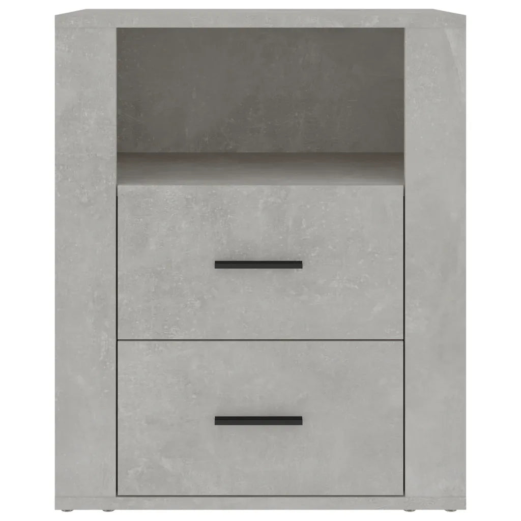 Comodino-Tavolino da notte Grigio Cemento 50x36x60 cm in Legno Multistrato 329940