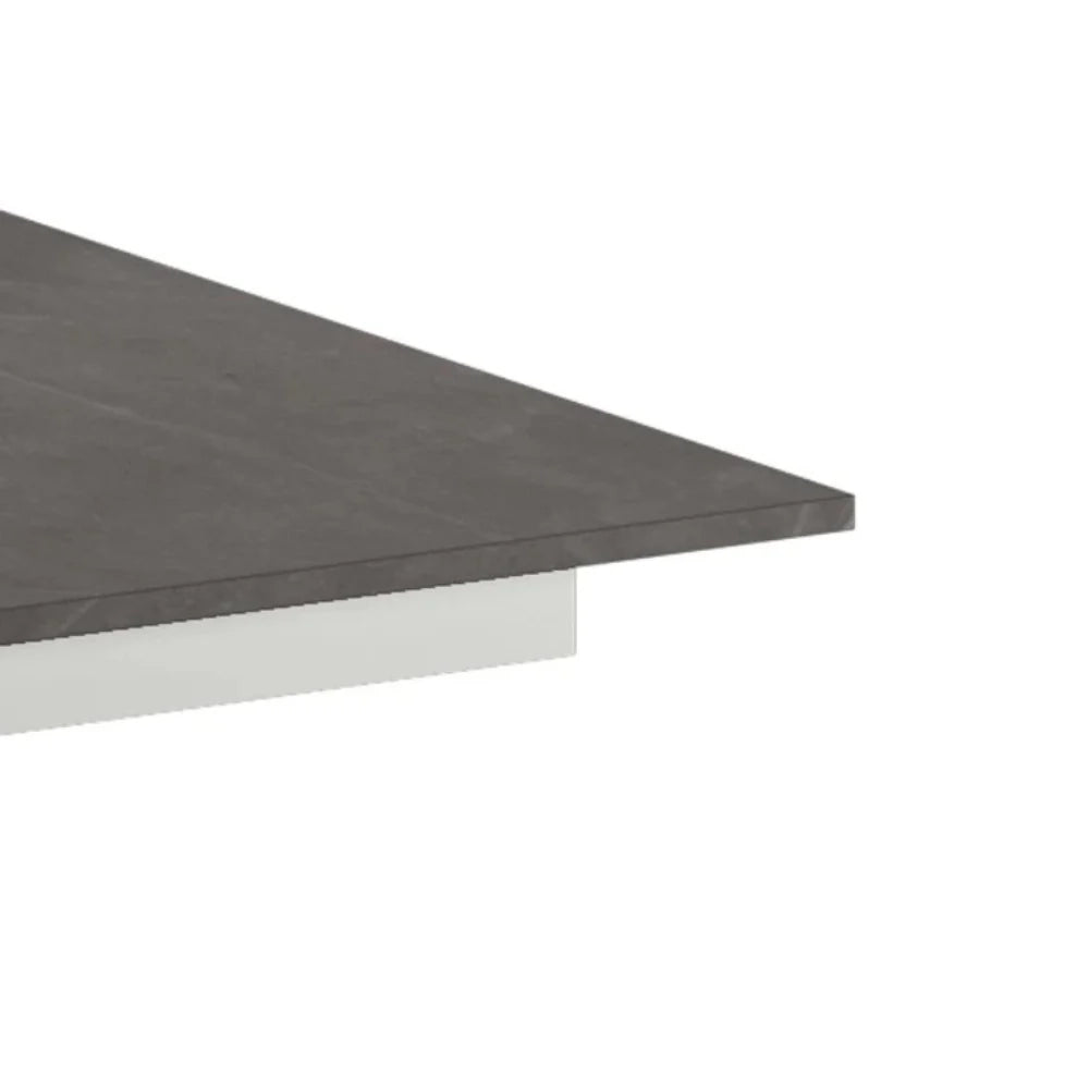 Tavolo da pranzo allungabile effetto cemento grigio Pluto 140-190x90 cm fino a 8 posti Made in Italy | Duzzle