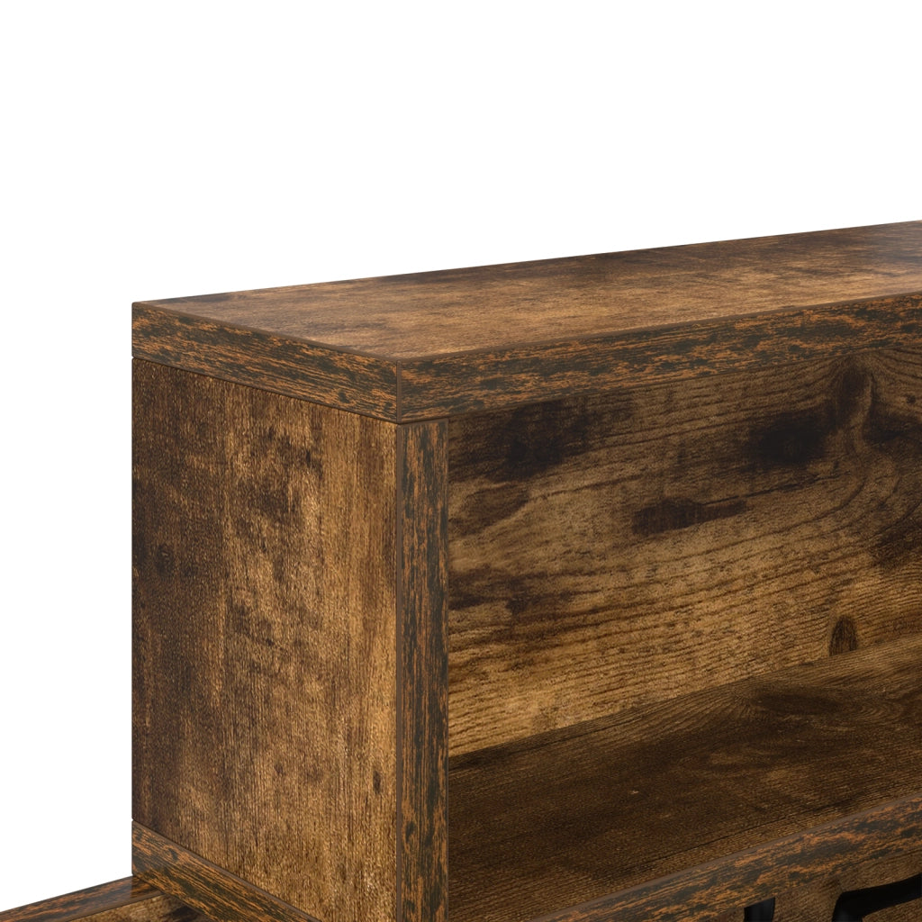 vidaXL Appendiabiti a muro Rovere fumo 100 x 12 x 43.5 cm