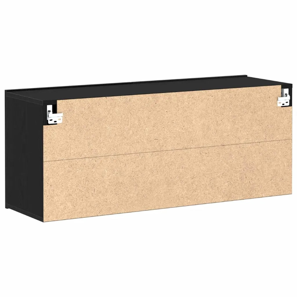 Set mobile TV Rovere Nero 100 x 30 x 41 cm Legno multistrato 863084