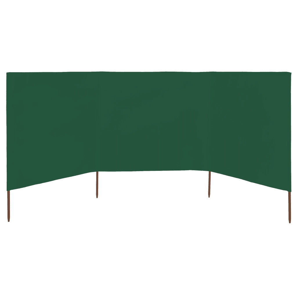 Paravento a 3 Pannelli in Tessuto 400x120cm Verde cod mxl 15827