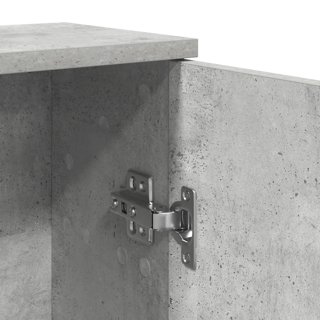 Mobile da Bagno con Portarotolo Grigio Cemento 39x22x90 cm 858527