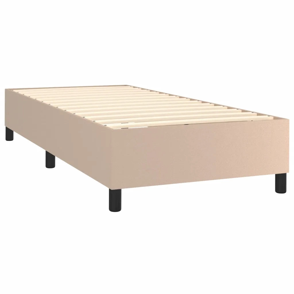 Giroletto a Molle con Materasso Cappuccino 80x200 cm Similpelle cod mxl 64374