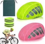 Set di Cappuccio per Bicicletta con Tasca, Protezione Idrorepellente per Cappucci per Bicicletta con Tasca, Alta Visibilità e Forma di Abbinamento Comoda per Passeggiate Notturne