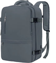 Valigetta a mano, 40 x 20 x 25 cm, piccola valigetta, borsa a mano con tasca per laptop, impermeabile per weekend, breve viaggio, grigio, Casual