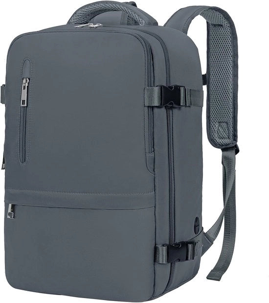 Valigetta a mano, 40 x 20 x 25 cm, piccola valigetta, borsa a mano con tasca per laptop, impermeabile per weekend, breve viaggio, grigio, Casual