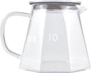 Decantatore per caffè trasparente a 450 ml con filtro a infusione e dispenser