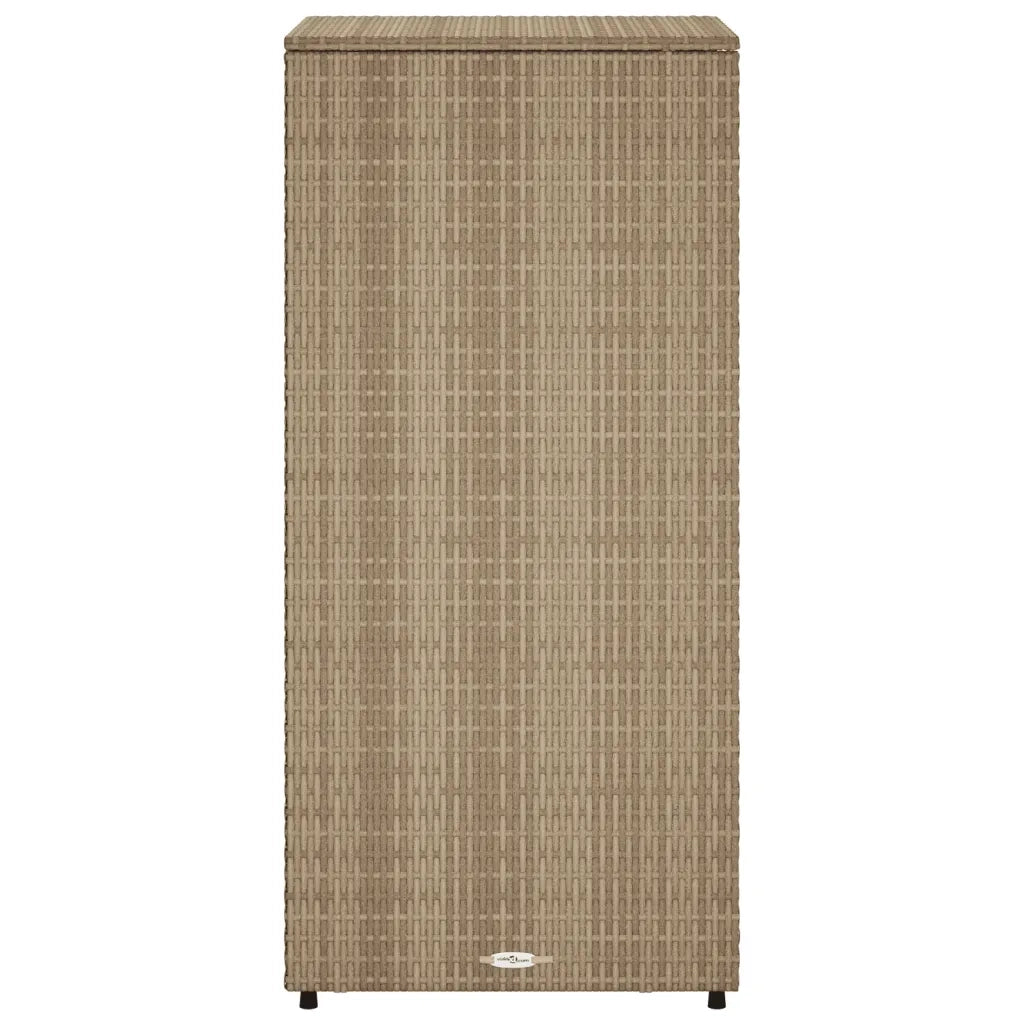 Armadietto Portaoggetti Giardino Beige 50x55x115cm Polyrattan 365550