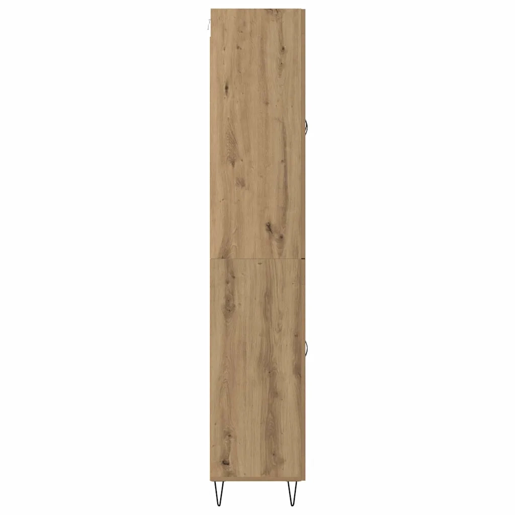 Credenza con Cassetto-Buffet-Armadio da cucina Rovere artigianale 69,5 x 34 x 180 cm 342476
