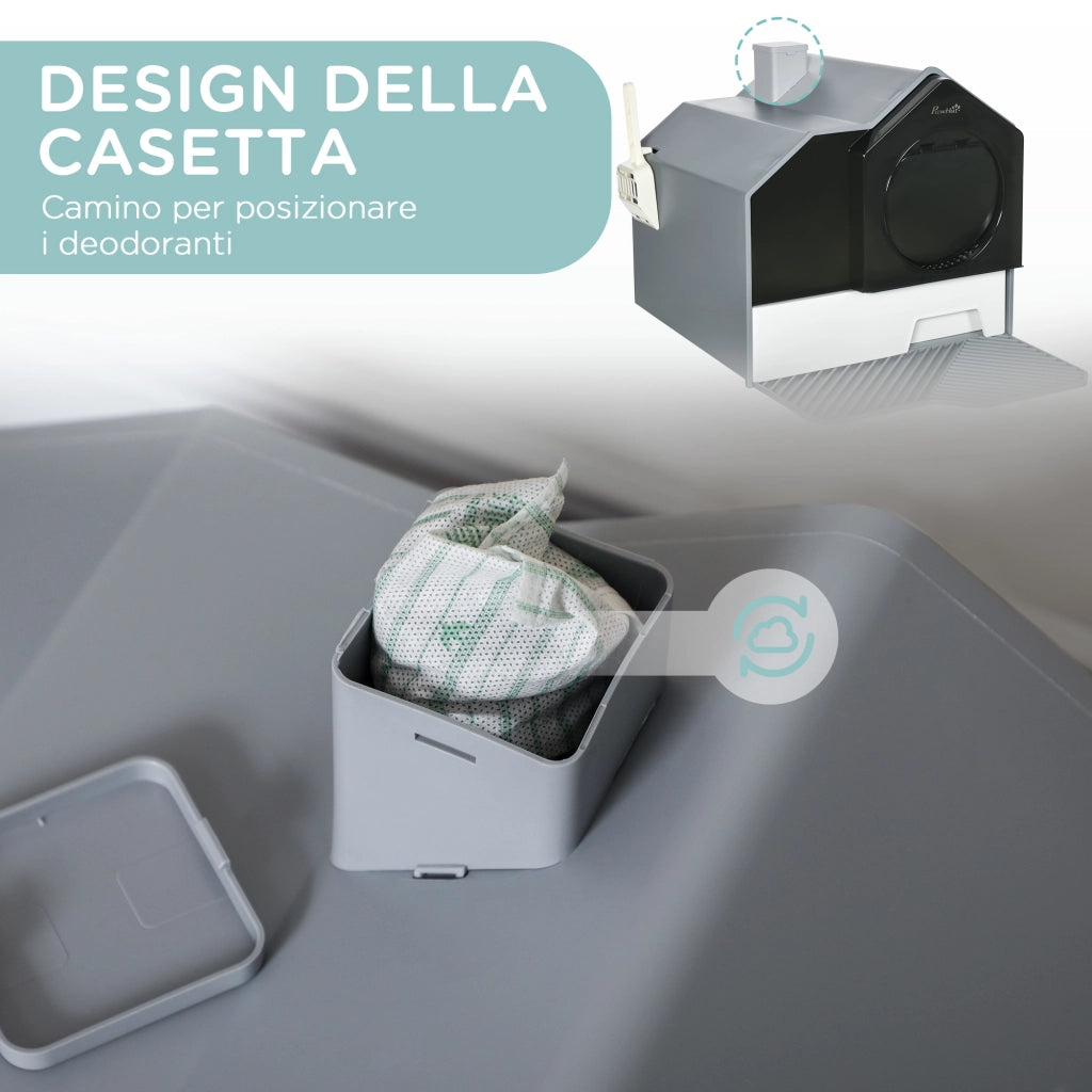 Lettiera per Gatti Chiusa ¨C zephmum ¨C Grigio 47x45x42cm