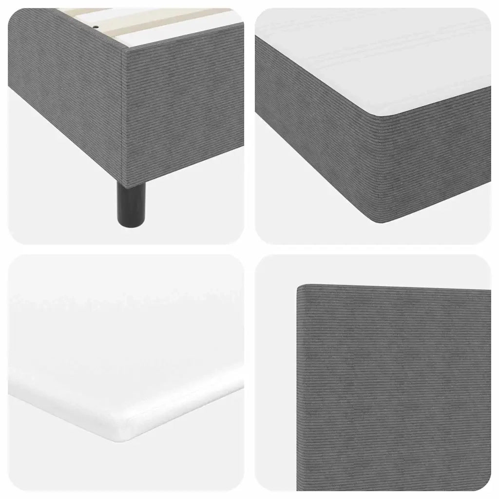 Letto a molle con testiera Grigio chiaro e bianco 180 x 200 cm 3337567
