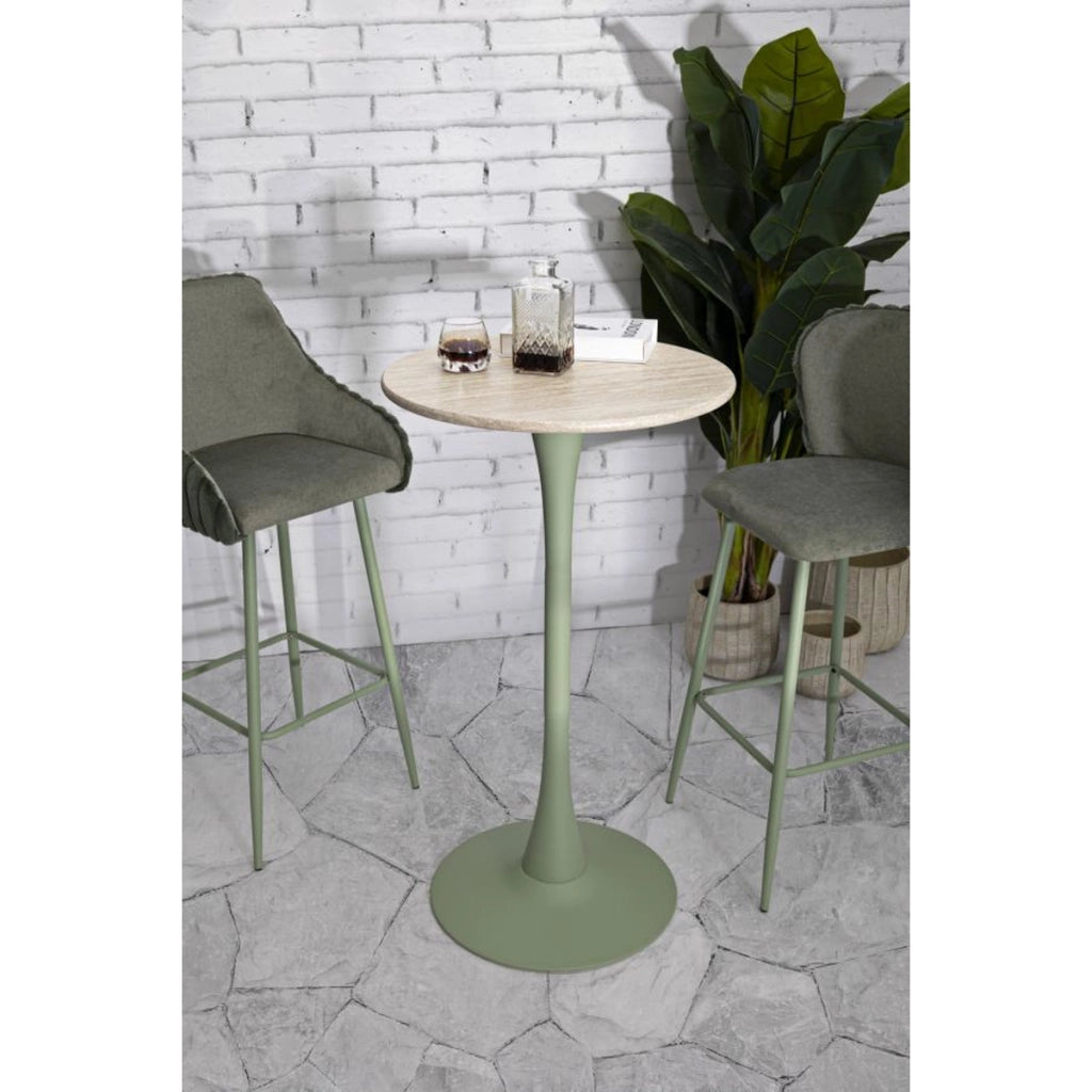 Tavolo Bar VKH890, Verde, MDF, 60x60x106 cm