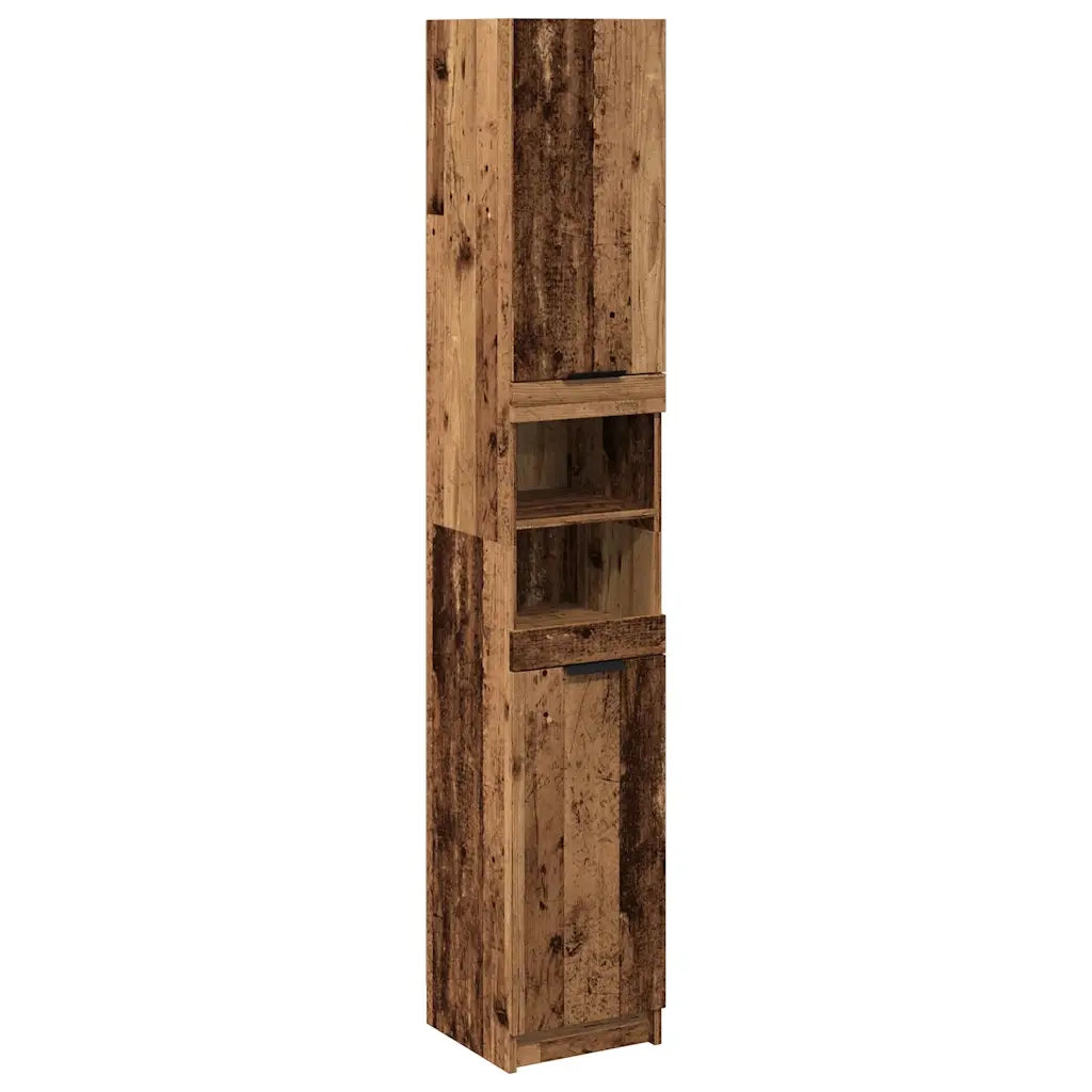 Armadietto Bagno Legno Antico 32x34x188,5 cm Legno Multistrato 856943