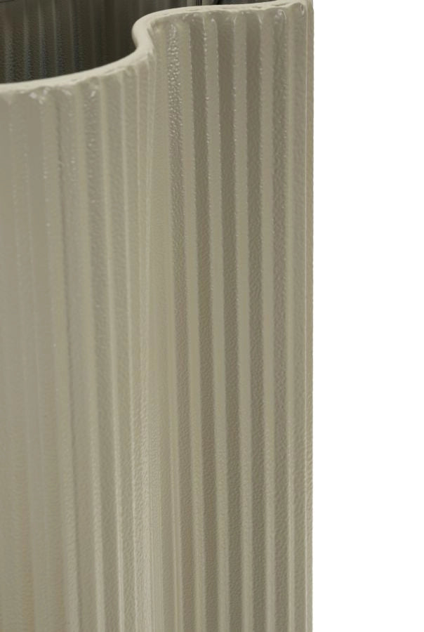 Vaso Frankfurt 21x12x36 cm in Ferro Bianco