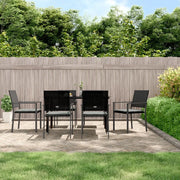 Set Pranzo da Giardino 7 pz con Cuscini in Polyrattan e Acciaio
