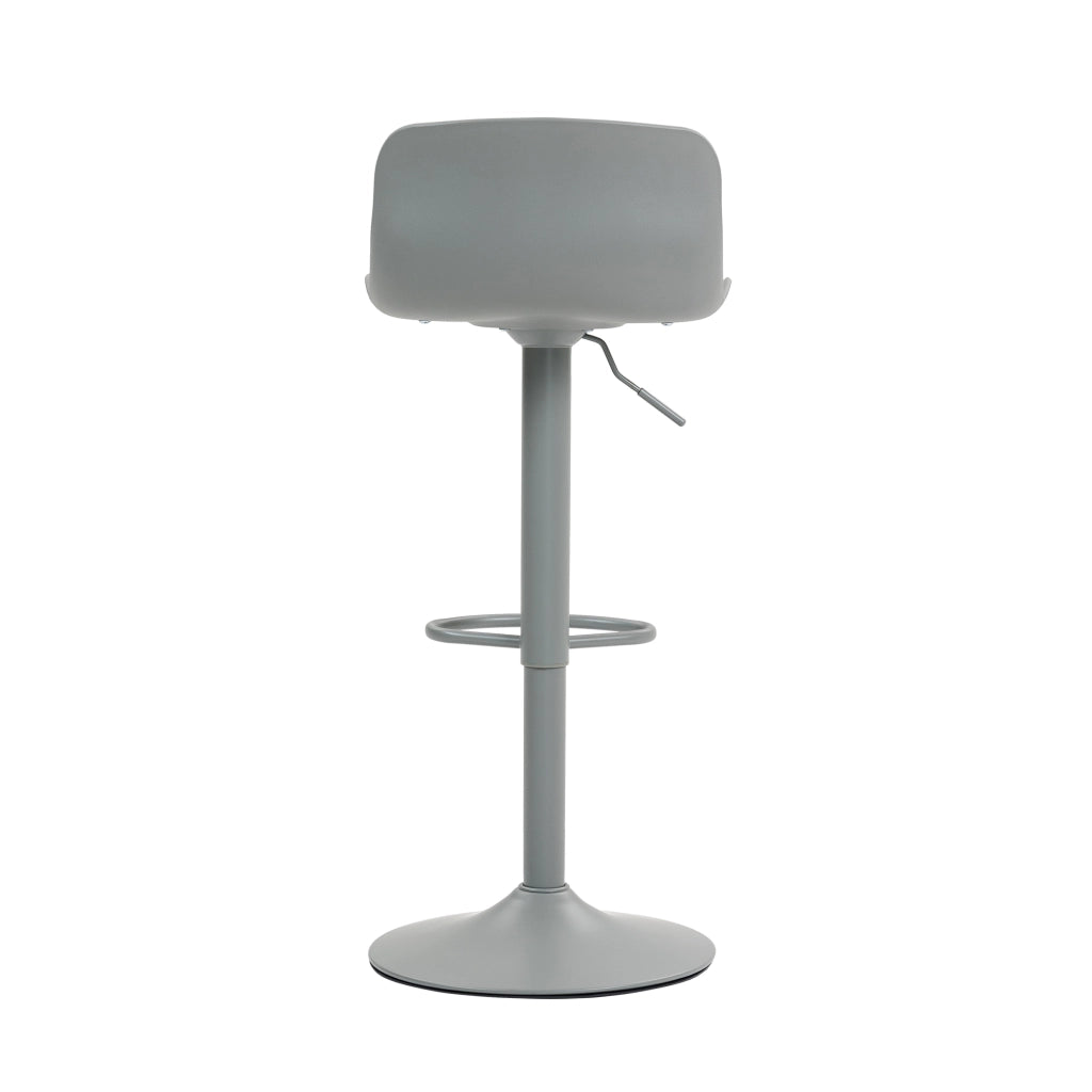 SGABELLO BAR Girevole 360° Regolabile in Altezza Grigio Metallo e Imbottito