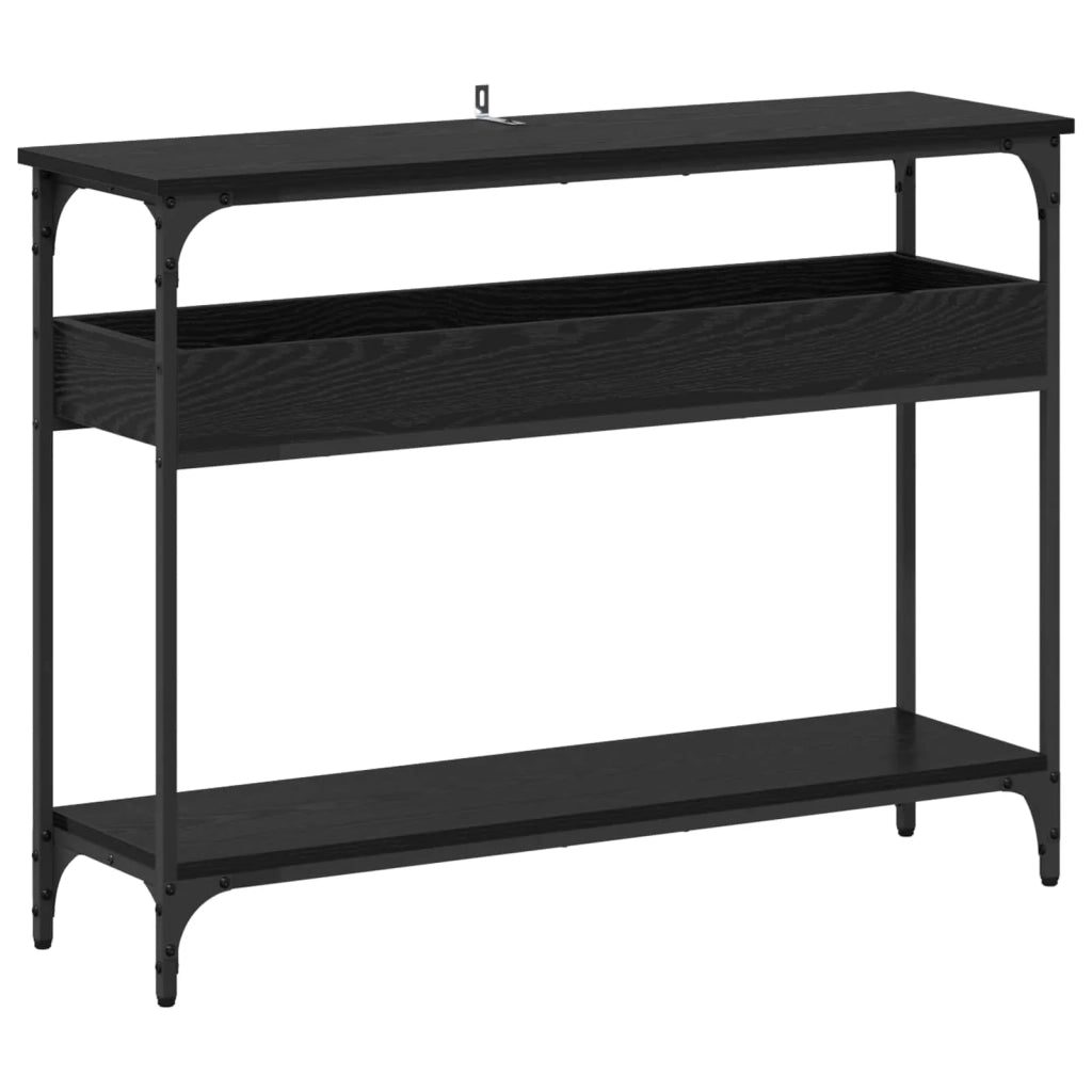 Tavolo consolle Rovere nero 100 x 29 x 75 cm Legno multistrato