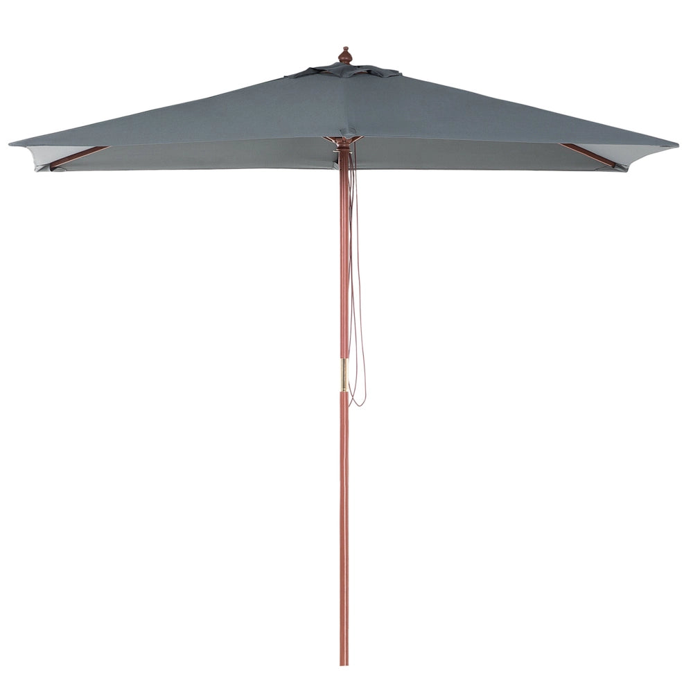 Ombrellone da giardino in tessuto grigio legno di betulla 244 cm resistente agli agenti atmosferici
