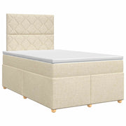 Letto box spring con materasso Crema 120 x 190 cm Tessuto 3453849