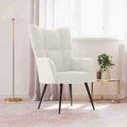 Sedia Relax Bianco Crema Velluto 328082
