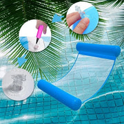 Hangmat per piscina 4 in 1 con cuscino 

Dimensioni: 180 x 80 cm
Materiali: Poliestere
Peso: 2,5 kg
Capacità di carico: 100 kg
Colore: Blu

Modello: 4 in 1
Codice prodotto: 123456