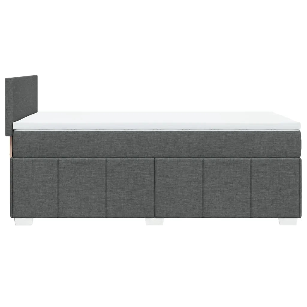 Giroletto a Molle con Materasso Grigio Scuro 100x200 cm Tessuto 3286973