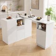 BANCONE BAR Girevole 210x30x100,9 cm MDF Bianco