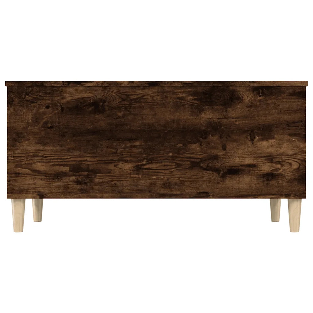 Tavolino da Salotto Rovere Fumo 90x44,5x45 cm Legno Multistrato 819585