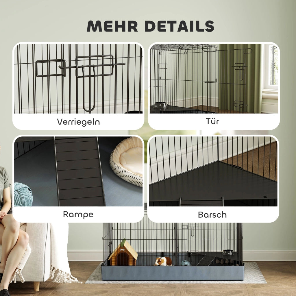 Gabbia per Criceti 2 in 1 ¨C Zephmum ¨C Nero