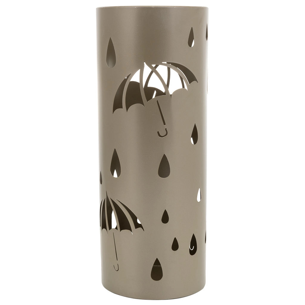 Portaombrelli tondo in metallo dorato d20x50h