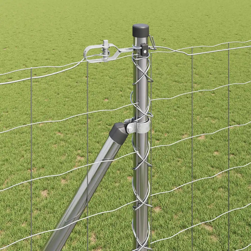 Recinzione da Giardino | Recinzione con Posto Argento 1,6 x 10 m Acciaio