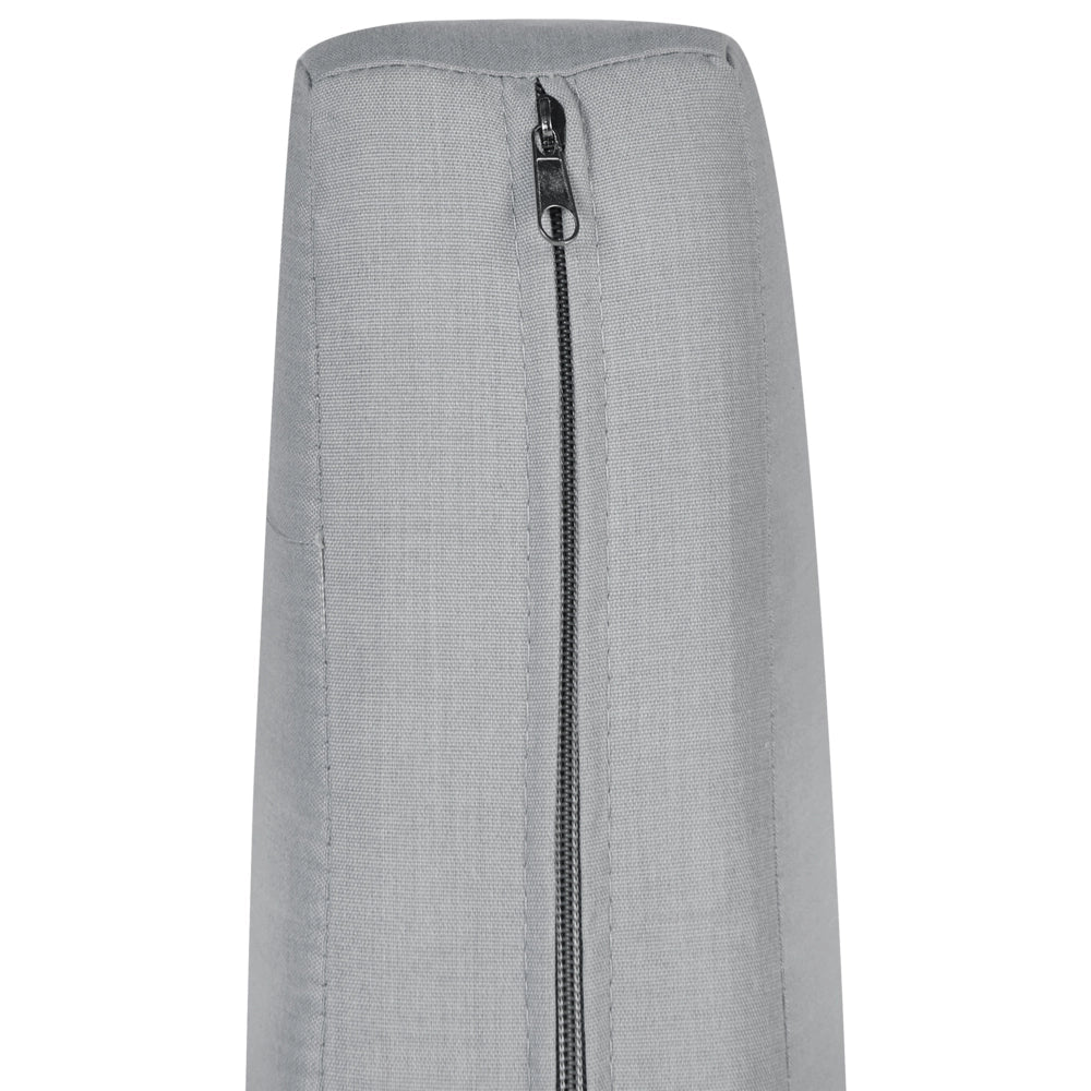Divano da giardino 3 posti in alluminio con spessi cuscini idrorepellenti in grigio scuro stile moderno scandinavo