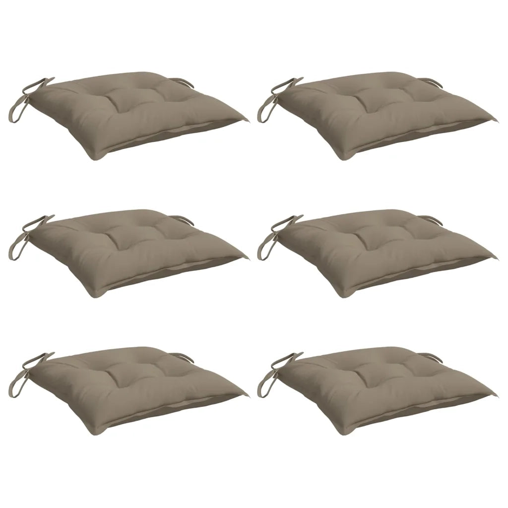 Cuscini per Pallet 6 pz Tortora 50x50x7 cm Tessuto Oxford 361533
