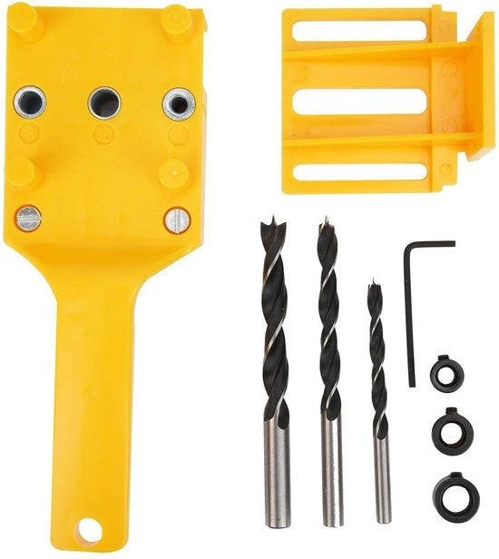 Sistema di Centratura Automatica per Fissi - Kit di 8 pezzi - Localizzatore del Foro - Attrezzo per Lavorazione del Legno - Adeguatezza Precisa - Materiale ABS - Rilevatore del Foro