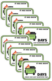 Etichette di sicurezza 10 pezzi - Etichette di sicurezza per incendio - Stickers umoristici - Stickers con marker lavabile - Consapevolezza della sicurezza antincendio - Ideali per uso domestico/ufficiale - Etichette adesive